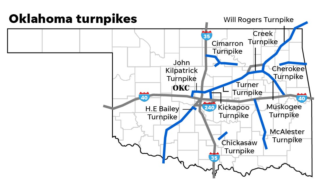 Proposed $5B Oklahoma turnpike plan to add small-town connections