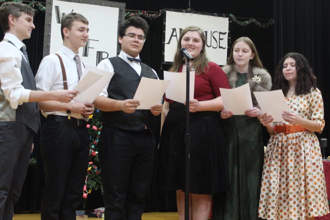 St. Joseph Central Catholic HIgh School's winter play, "A Christmas Carol: A Live Radio Play," will be held Friday and Saturday at the high school's auditorium in Fremont. There are 15 cast and crew members involved with the production, which is SJCC's first show in 2021.