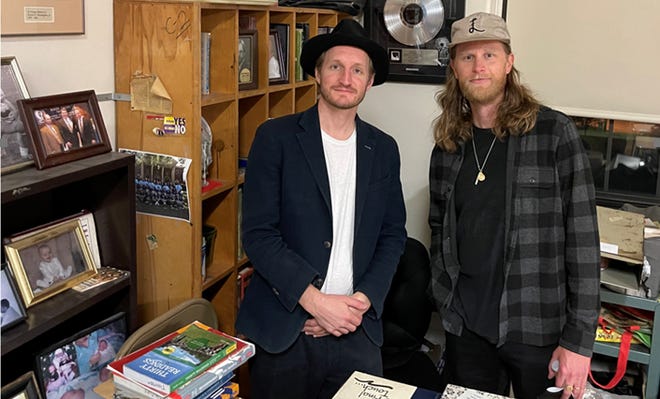 Lumineers founding members Jeremiah Fraites and Wesley Schultz returned to Ramsey High School to record video of their "AM radio" Release.
