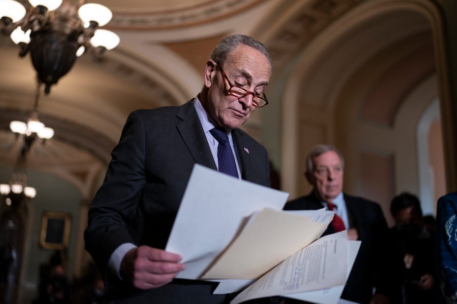 Senate Majority Leader Chuck Schumer, D-N.Y., plans to bring President Biden's social spending package to a vote despite the slim chance of passage.