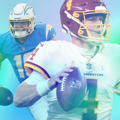 QBs Justin Herbert (Chargers) and Taylor Heinicke 