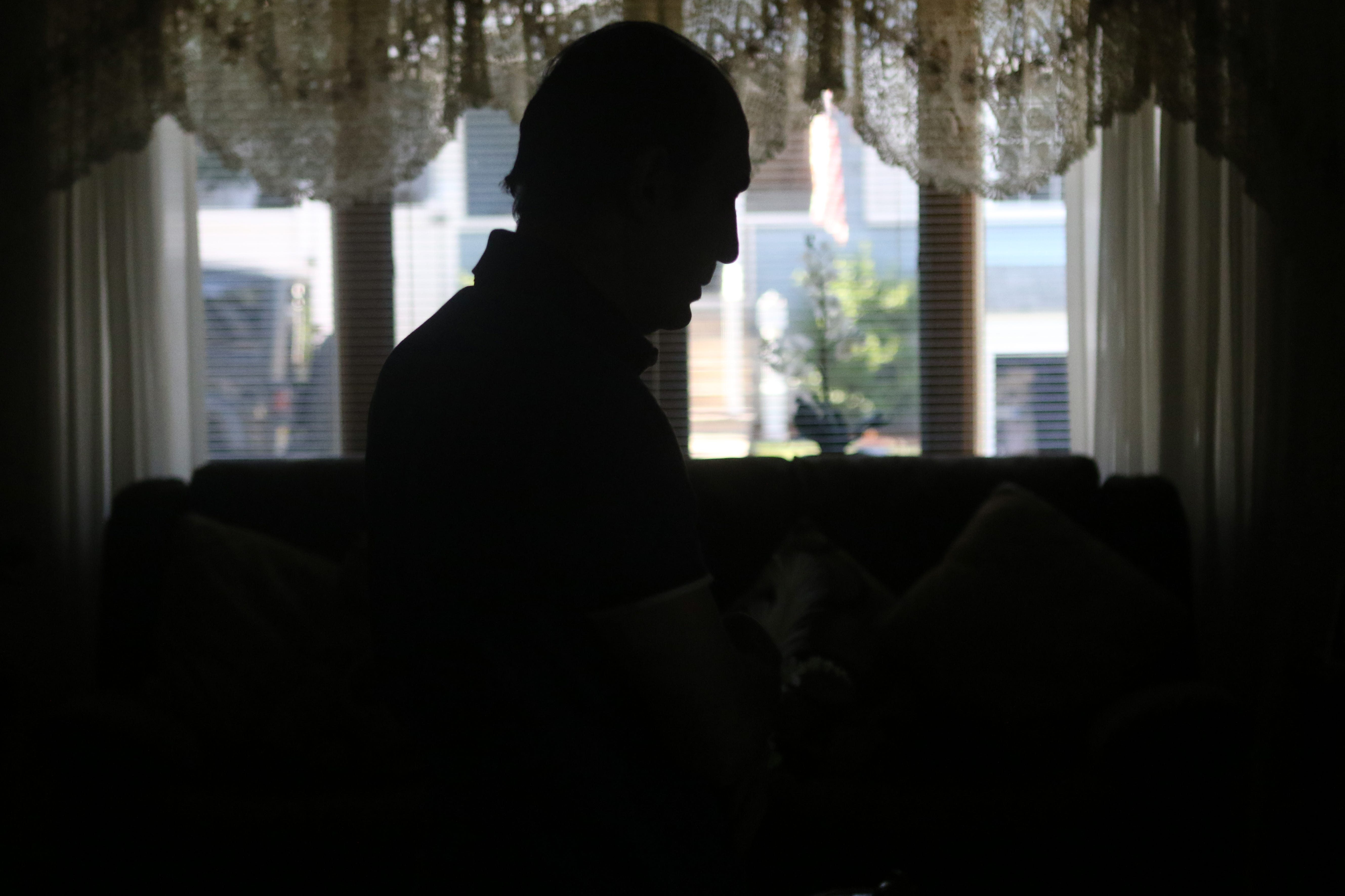 Mohanad Ghanam prays in his home in Hawthorne, N.J., on June 17, 2021.