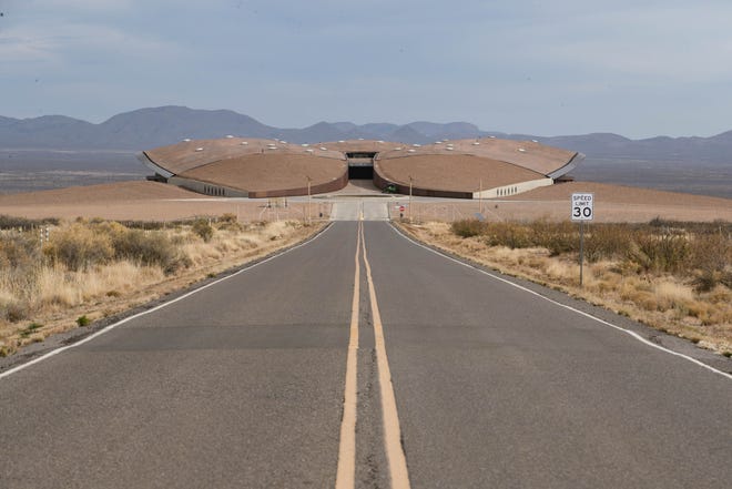 The Gateway to Space is pictured at the Spaceport, 20 miles southeast of Truth or Consequences, on Tuesday, Dec. 7, 2021.