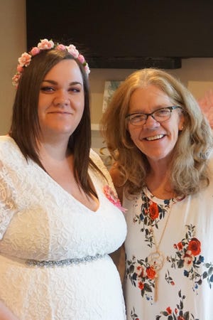 Heather Lange and her mother, Shanda Berto, at Lange's baby shower on July 10, 2020. The women co-owned the Seiad Café in Seiad Valley. Berto died on Nov. 15, 2021.