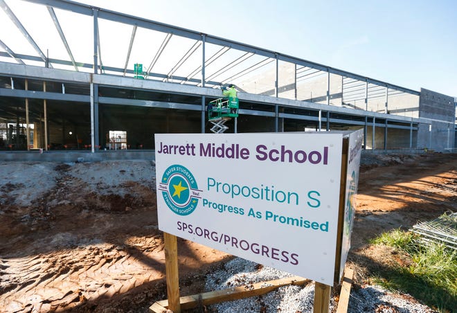 The construction of a new Jarrett Middle School is one of the final projects funded by the 2019 bond issue expected to wrap up this year.