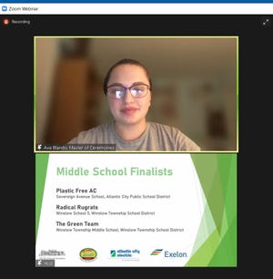 Ava Blando, a junior at Robbinsville High School, and the artistic activism coordinator for New Jersey Student Sustainability Coalition, served as the master of ceremonies for the virtual awards ceremony honoring six teams from South Jersey who were the winners of the New Jersey Student Climate Challenge.