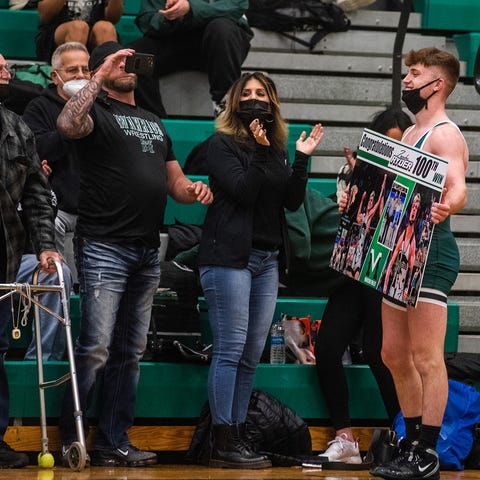 Minisink Valley's Zach Ryder celebrates his 100th 