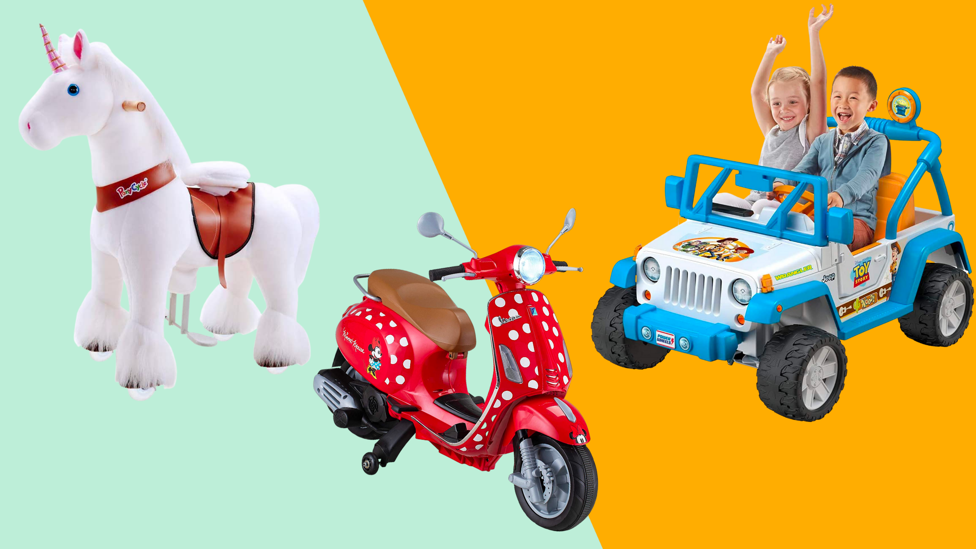 Tractor, unicorn and train ride-on toys you can shop for Christmas Tractor, unicorn and train ride-on toys you can shop for Christmas