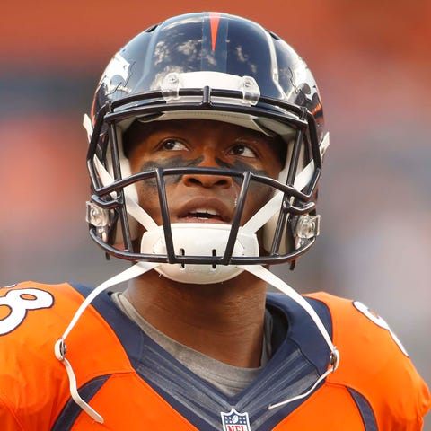 Denver Broncos wide receiver Demaryius Thomas befo