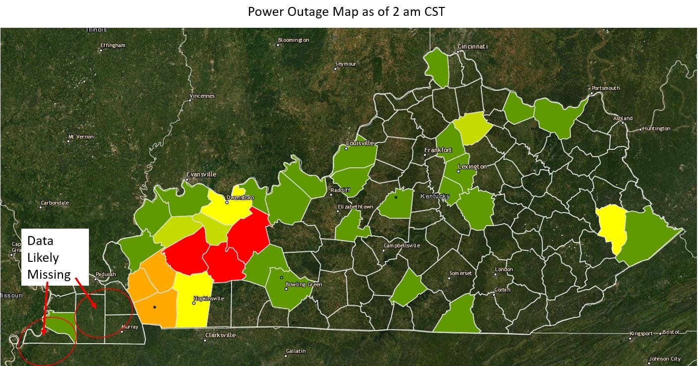 Power outages in Kentucky: Tornado causes 56K to be without power