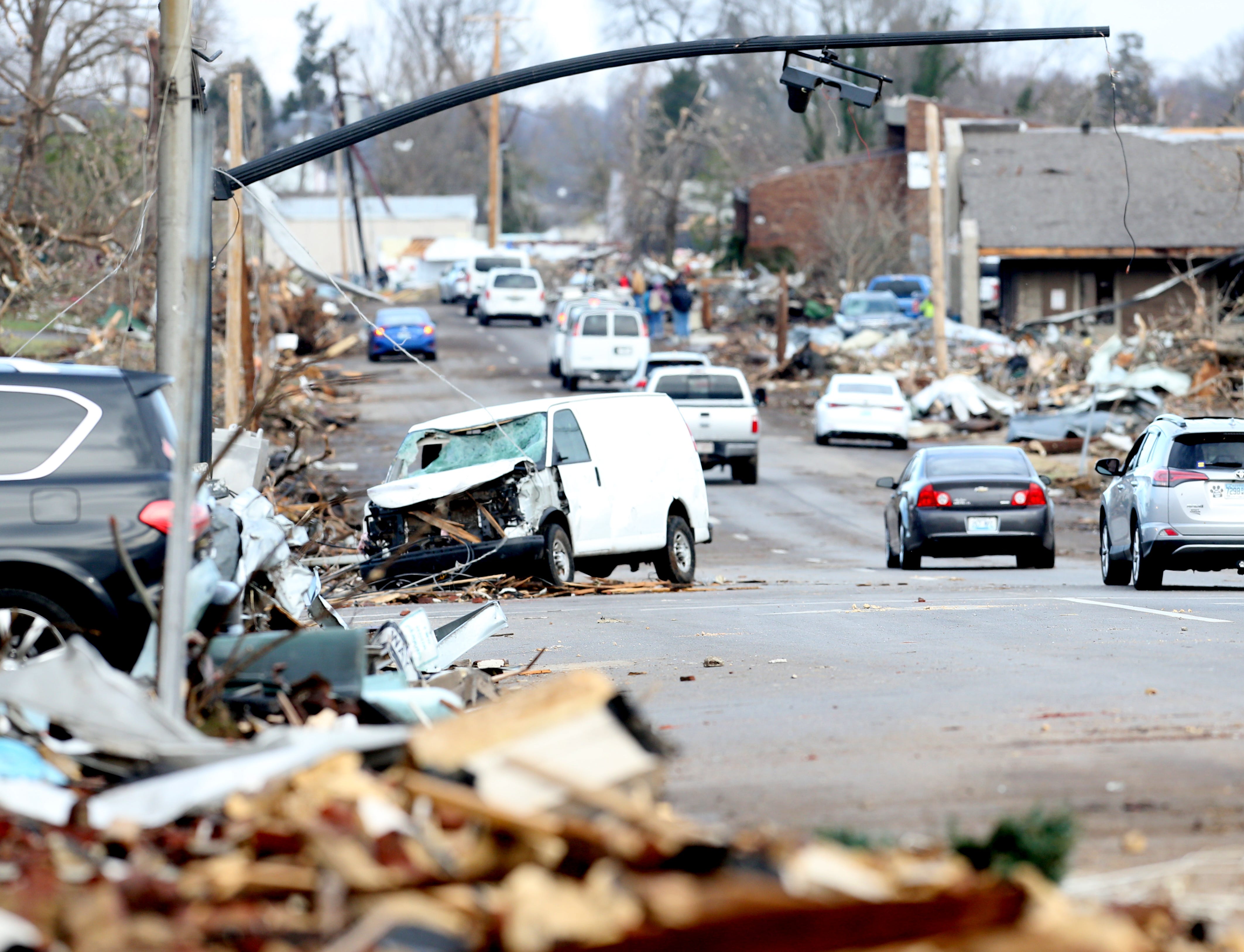 Mayfield tornado damage See drone video, photos from the storm