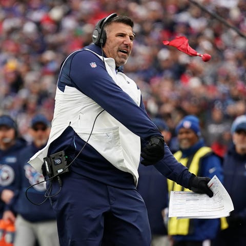 Tennessee Titans head coach Mike Vrabel stormed ou