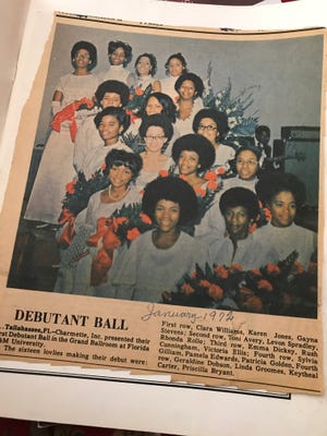 The Charmettes, now set to celebrate their 50th debutante ball on Dec. 18, 2021, is shown at their first in January, 1972 in this newspaper clipping.