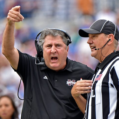 Mississippi State coach Mike Leach voiced his disp