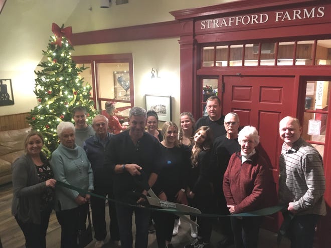 Representatives from the Greater Dover Chamber of Commerce welcomed Strafford Farms as a member of the chamber recently at the restaurant's 58 Rochester Road location in Dover.