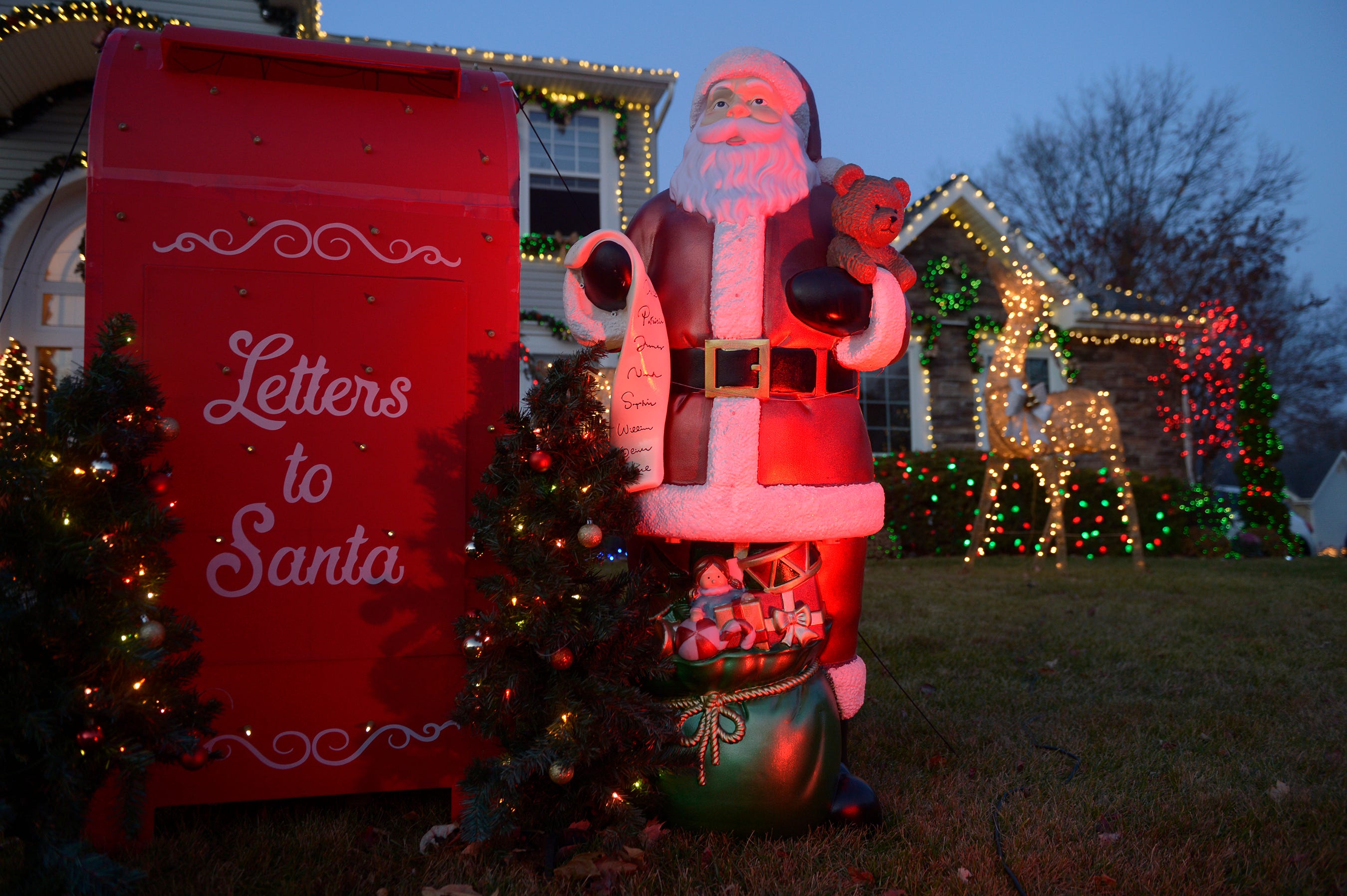 The Blackwood home of Lorraine Kennedy is elaborately decorated for the holidays.  