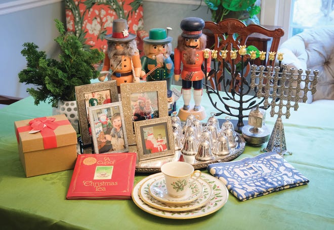 Items that Elizabeth Rosenblum and her family bring out during the holidays.