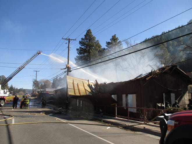 The Old Mill in Ruidoso, New Mexico suffered damage from a fire.