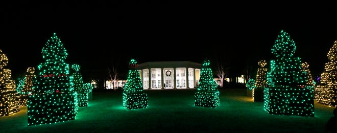 Images from Daniel Stowe Botanical gardens Christmas lights on Thursday, Dec. 9, 2021.