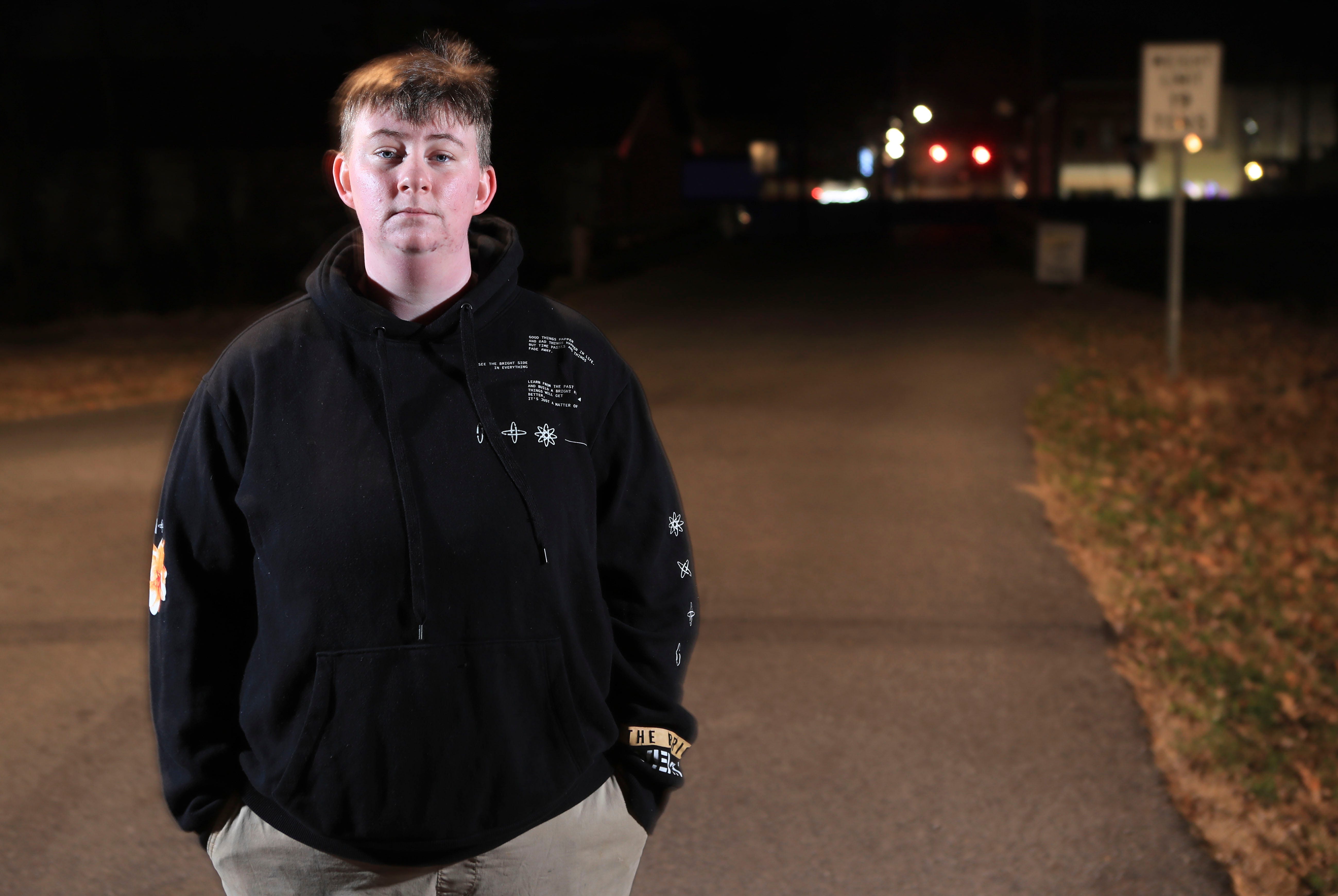 Chelsea Logue, 22, survived Friday's tornado that destroyed her workplace, Mayfield Consumer Products. Dec. 13, 2021