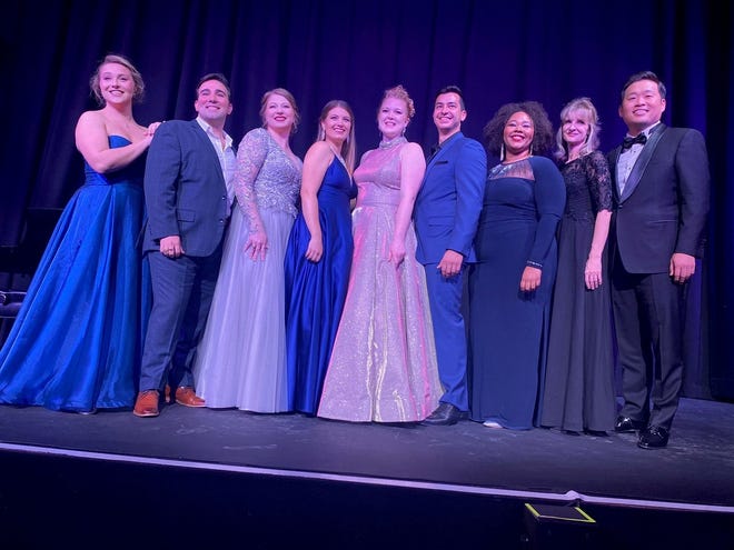 Tenor Anthony Ciaramitaro (second from left)  placed second in the opera guild’s annual competition in 2021.