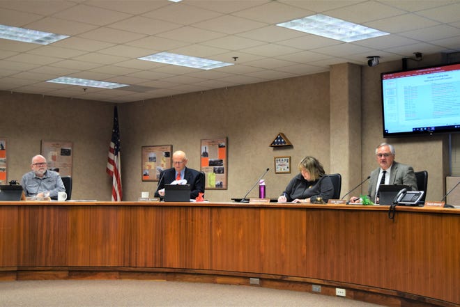Minnehaha County commissioners discussing the potential funding uses for federal COVID-relief money on Tuesday, December 14, 2021.