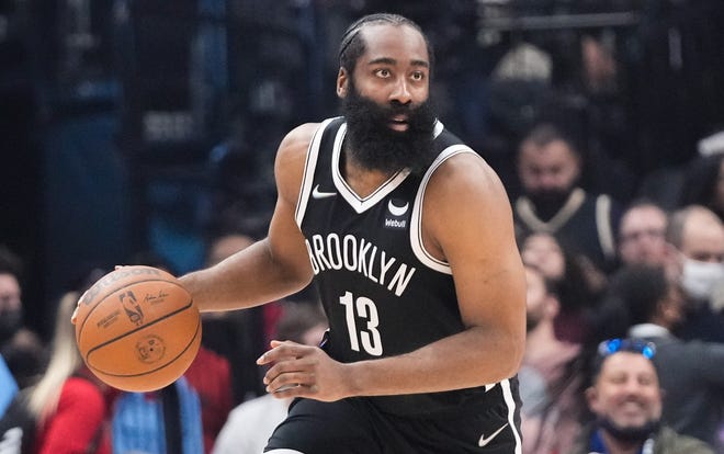 James Harden is one of seven Nets players in the NBA's health and safety protocols.