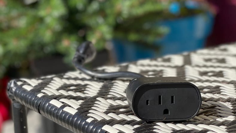 The Kasa Outdoor Smart Plug is a single-outlet option that works with Alexa and Google.