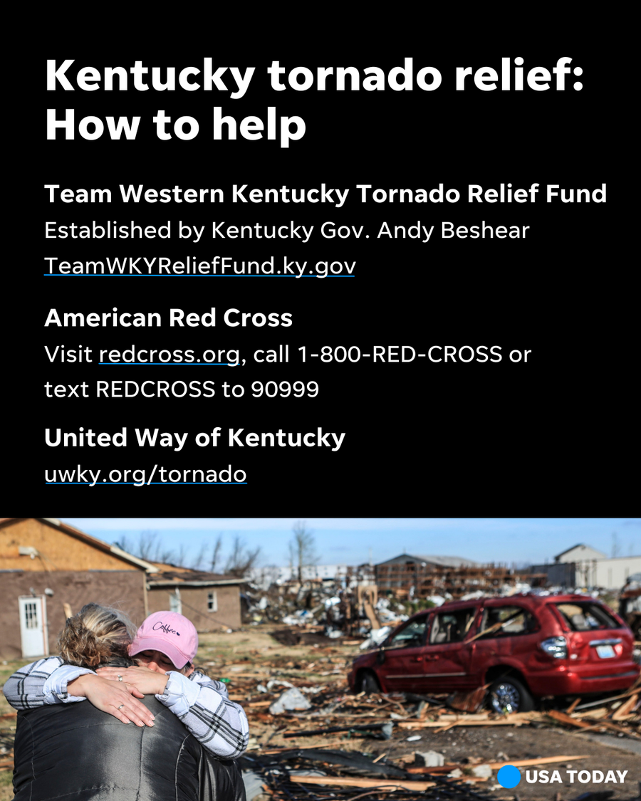 Want to help Kentucky communities affected by the tornadoes? Here's three ways to donate.