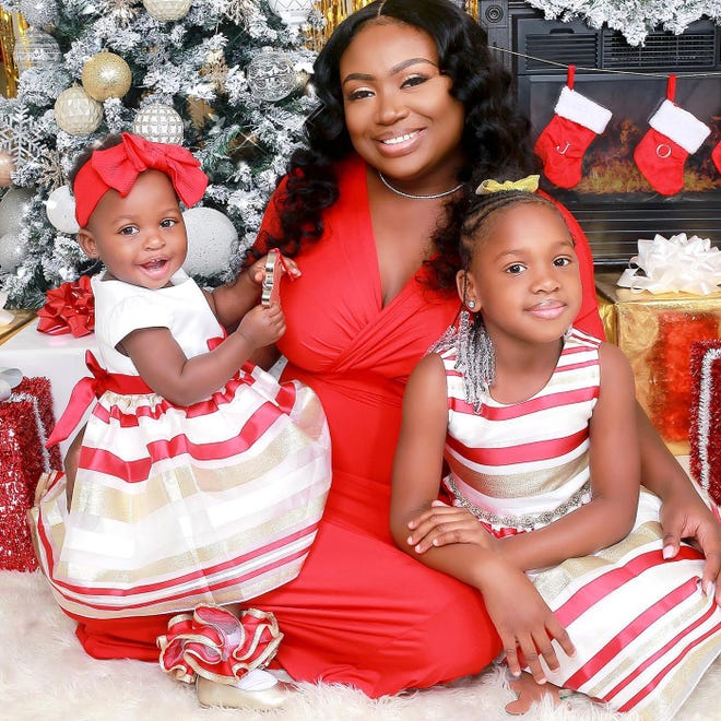 Jacksonville entrepreneur Tia Coleman and her two daughters, Mackenzie (right) and Makayla, in 2020. Coleman created a mobile business, called The Sweetest Sisters, to pass on her family's 25-year-old legacy in the snow cone and concessions business to her daughters.