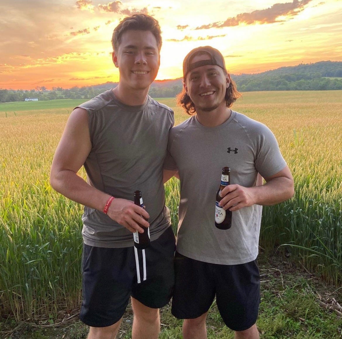 Cole Scott, left, with his brother Cory Scott, right. Cory Scott was one of 16 people who died in Warren County during the tornadoes that hit western Kentucky in December.