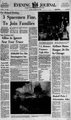 Front page of the Evening Journal from Dec. 28, 1968.