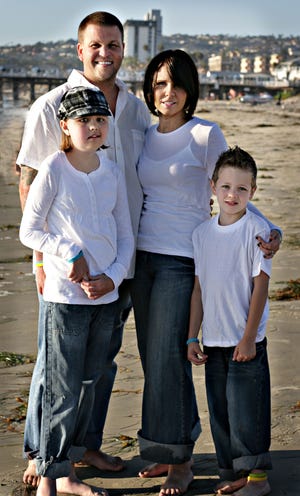 The Ives family. From left, daughter Sydney, father Dean, mother Tasha, and son Carson.