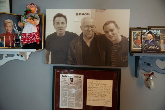 Retired APP columnist Michael Riley was recently saved after an operation that installed a heart pump in his chest to keep blood flowing through his body.  He is a marvel of modern science, and without it he would probably have died within months of heart failure.  One of Riley's prized possessions is a photo of himself, his son Josh, and Bruce Springsteen, taken backstage at the Meadowlands in 2012, and a letter the boss sent him regarding his column.  South Amboy, NJ Thursday December 16th, 2021