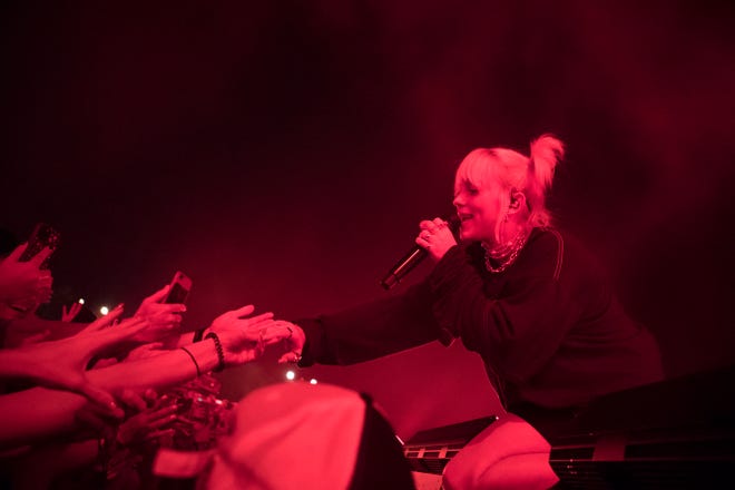 Billie Eilish performs on the Firefly Stage during the first night of Firefly Thursday, Sept. 23, 2021, at The Woodlands in Dover. 