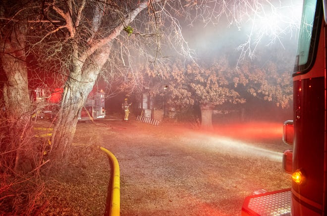 Wichita Falls Firefighters worked the scene of a house fire on Harris Lane Thursday morning. 