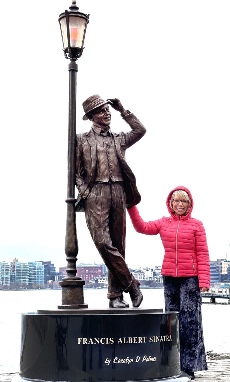 Frank Sinatra statue in Hoboken from Saddle River sculptor