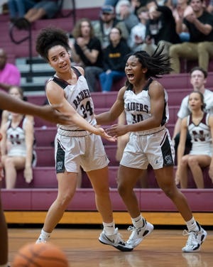 The Navarre girls basketball advanced to the next round of the state playoffs following a 64-32 victory over Crestview during the Region 1-6A quarterfinals on Thursday, Feb. 10, 2022 from Navarre High School.