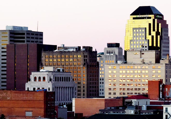 Cityscape of downtown Shreveport.