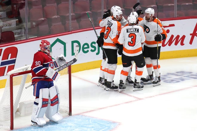 The Flyers and Canadiens played before no fans in Montreal on Thursday night due to COVID concerns.