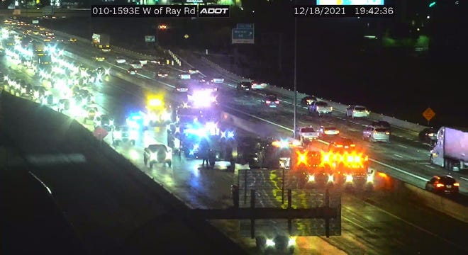 The crash took place on southbound lanes of Interstate 10 at Warner Road on Dec. 18, 2021.