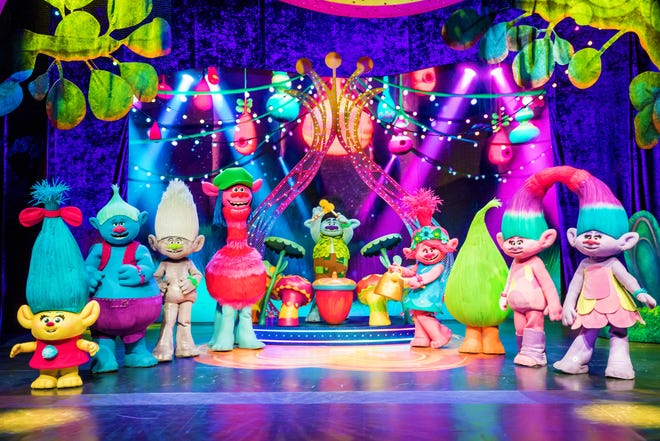 A scene from a Trolls LIVE! performance