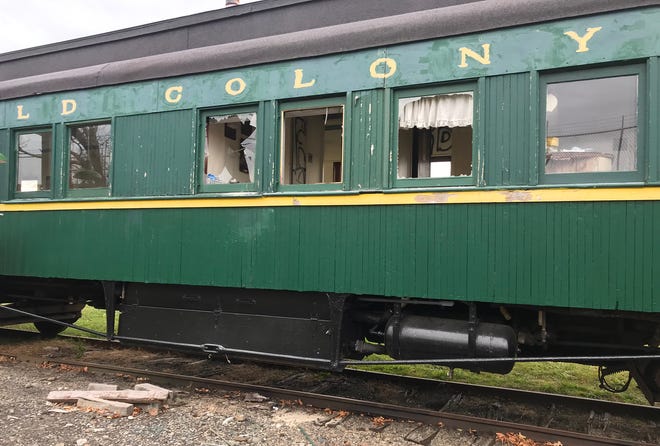 Owners of the Old Colony Railroad say the car in Middletown was vandalized.
