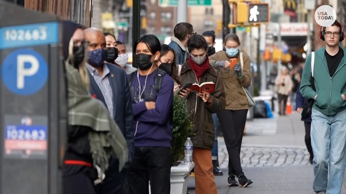 The lines are long for coronavirus tests in New York City.