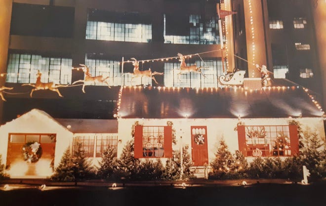 Festive decorations that graced the GE Somersworth plant in 1962.