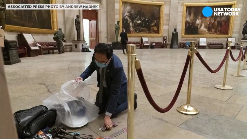 Rep. Andy Kim recounts his simple act of helping to clear debris from the Capitol Rotunda after insurrectionists stormed the building on Jan. 6, 2021.