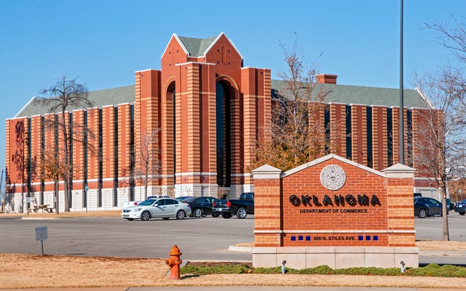 The Oklahoma Commerce Department's building is at 900 N Stiles Ave. near downtown Oklahoma City.