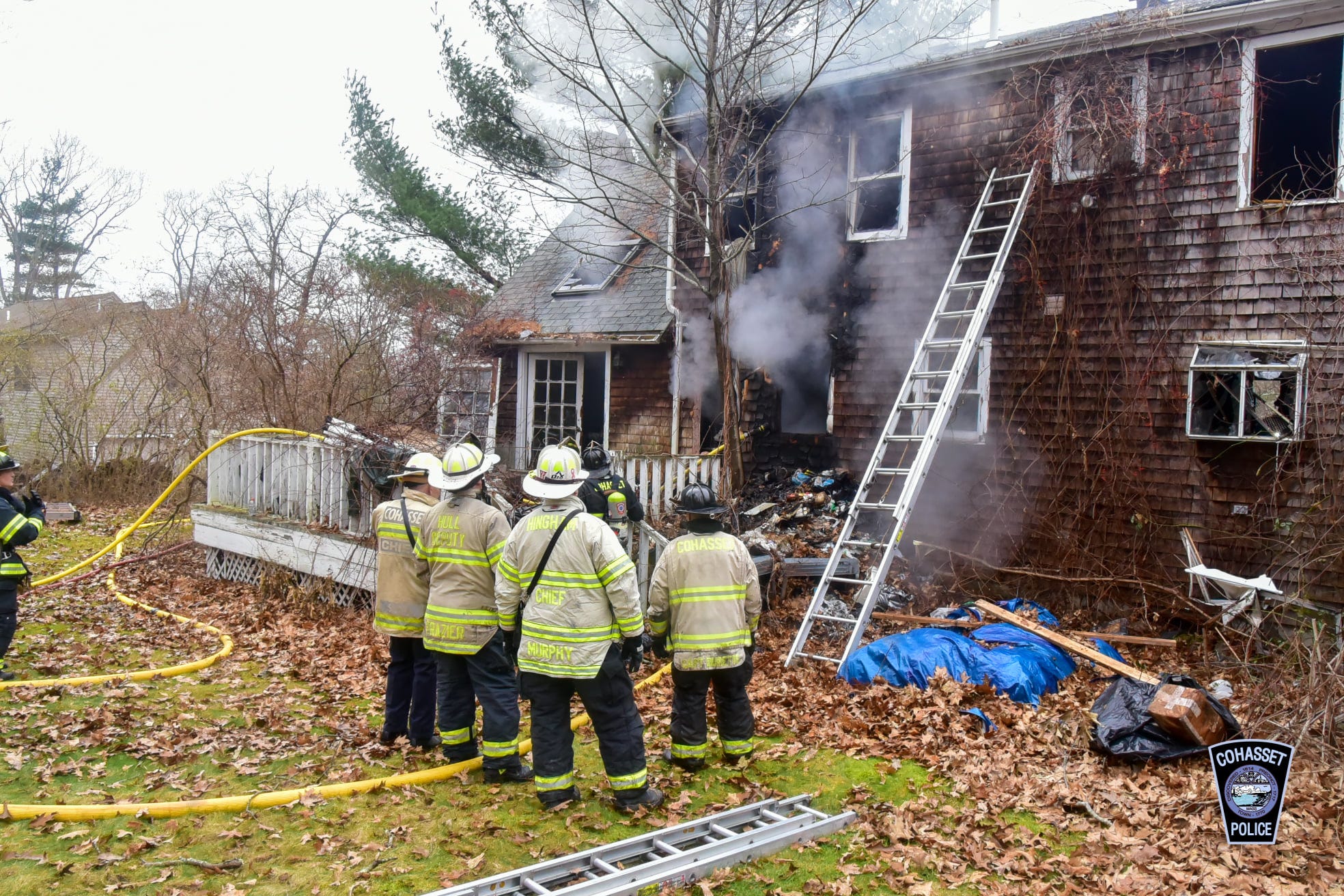 Fire burns house on Forest Avenue in Cohasset, causing minor injuries