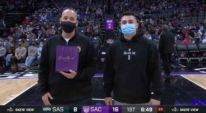 Dez Del Barba, retired U.S. Army SPC, was honored as a "Hometown Hero" during the Dec. 19 Sacramento Kings game.