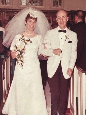 Nancy Poff and Bob Button, both teachers at Grosse Pointe High School, married on June 22, 1968 at Martha Mary Chapel in Greenfield Village in Dearborn.